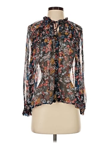 Ella Moss Long Sleeve Silk Top (view 1)