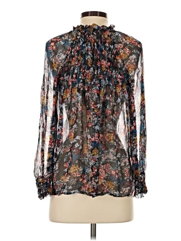 Ella Moss Long Sleeve Silk Top (view 2)