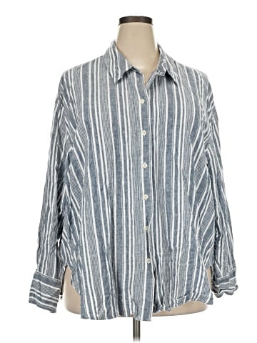Lane Bryant Long Sleeve Button-Down Shirt (view 1)