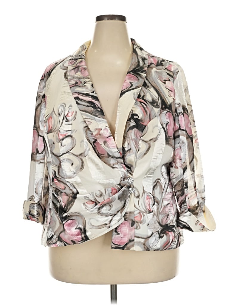 Pre-owned Alex Evenings Blazer Jacket In Ivory