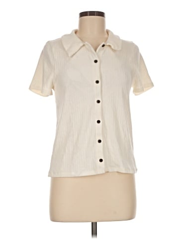 Madewell Ribbed Polo Button-Front Tee (view 1)