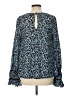 Kaari Blue 100% Polyester Blue Long Sleeve Blouse Size L - photo 2