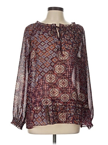 Vintage America Blues Long Sleeve Blouse (view 1)