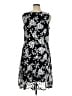Perceptions Floral Black Casual Dress Size XL - photo 2