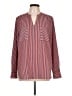 CAbi 100% Polyester Stripes Burgundy Long Sleeve Blouse Size L - photo 1