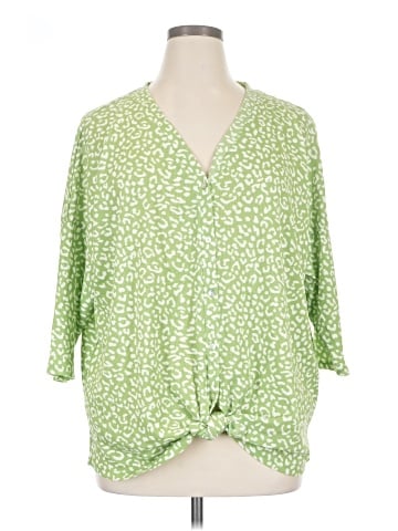 Bobeau 3/4 Sleeve Blouse (view 1)