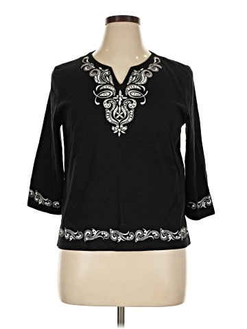 Alfred Dunner 3/4 Sleeve T-Shirt (view 1)