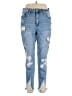 rue21 Hearts Blue Jeans Size 16 - photo 1
