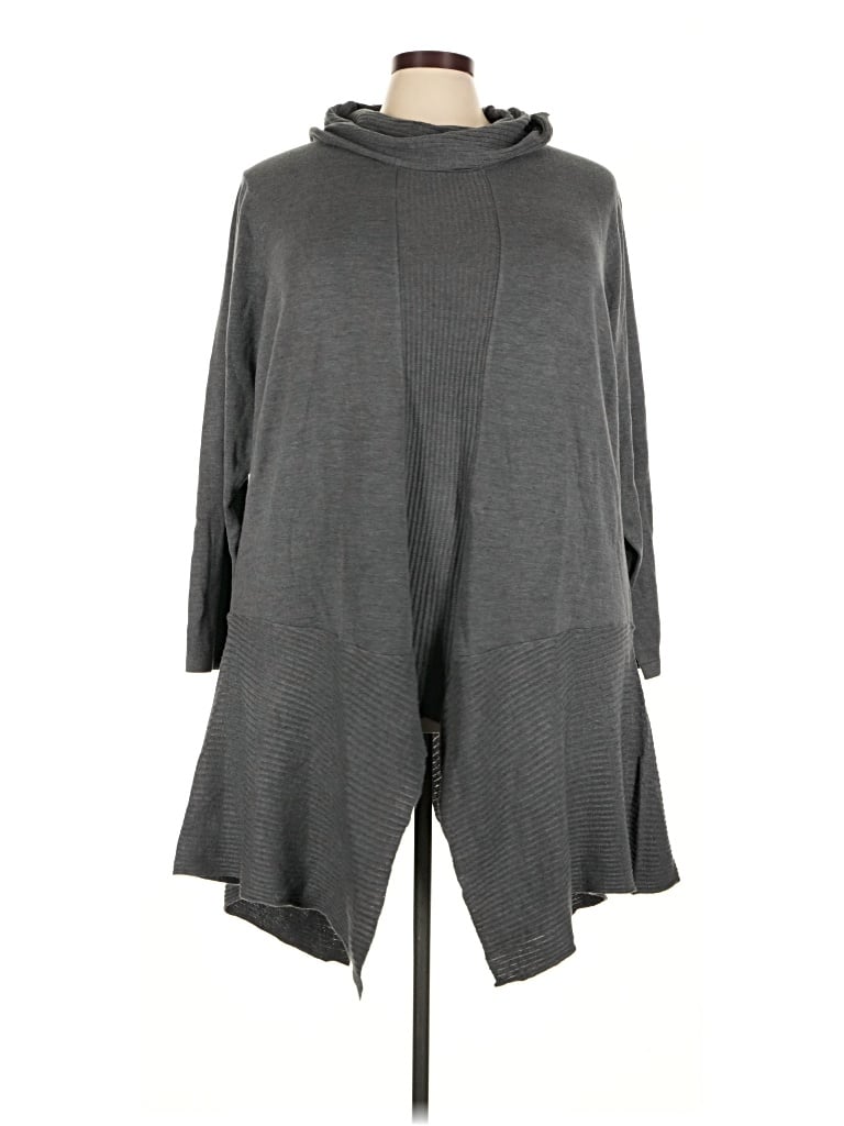 Pre-owned Ulla Popken Poncho In Gray
