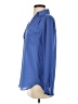Ann Taylor 100% Polyester Blue 3/4 Sleeve Blouse Size XS - photo 5