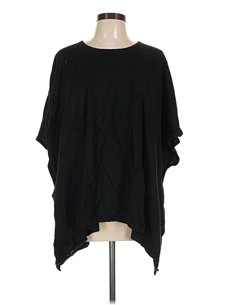 Pre-owned Croft & Barrow Poncho In Black
