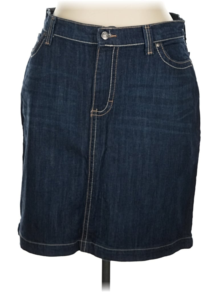 Pre-owned Cabela's Denim Skirt In Blue