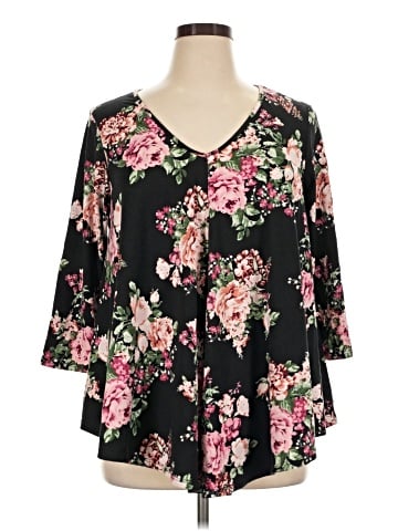 Green Envelope 3/4 Sleeve T-Shirt (view 1)