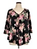 Green Envelope Black 3/4 Sleeve T-Shirt Size 1X - photo 1
