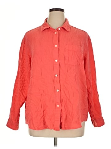 Gap 3/4 Sleeve Button-Down Shirt (view 1)