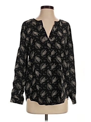 Joie Long Sleeve Silk Top (view 1)