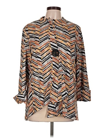 I.C. By Connie K 3/4 Sleeve Button-Down Shirt (view 1)