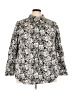 Roaman's Paisley Silver Long Sleeve Button-Down Shirt Size 24 - photo 1