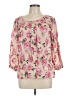 IZOD Pink 3/4 Sleeve Blouse Size L - photo 1