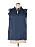 Glam 100% Polyester Blue Sleeveless Blouse Size L - photo 1