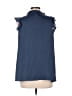 Glam 100% Polyester Blue Sleeveless Blouse Size L - photo 2