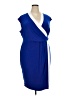 Kasper Color Block Blue Cocktail Dress Size 2X - photo 1
