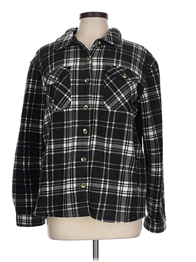 Pre-owned Sage Collective Fleece Jacket In Black