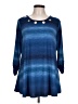 New Directions Blue 3/4 Sleeve Top Size L - photo 1