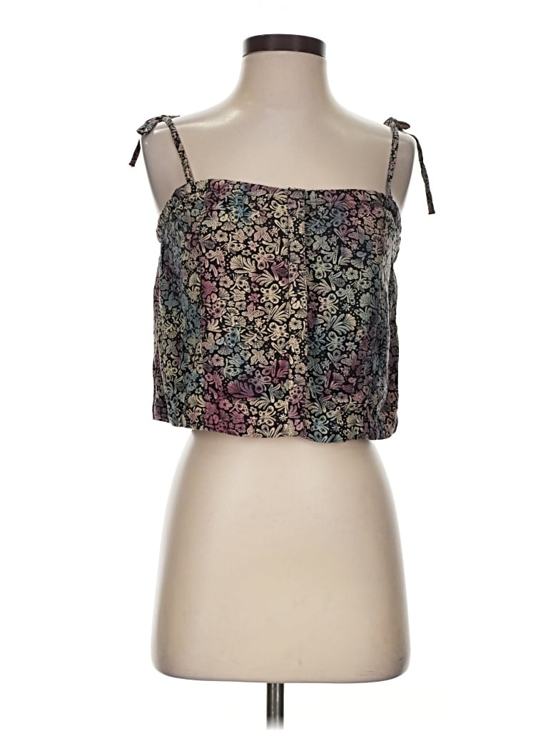 Pre-owned Rvca Sleeveless Blouse In Brown