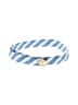 J.Crew 100% Silk Stripes Blue Belt Size S - photo 1