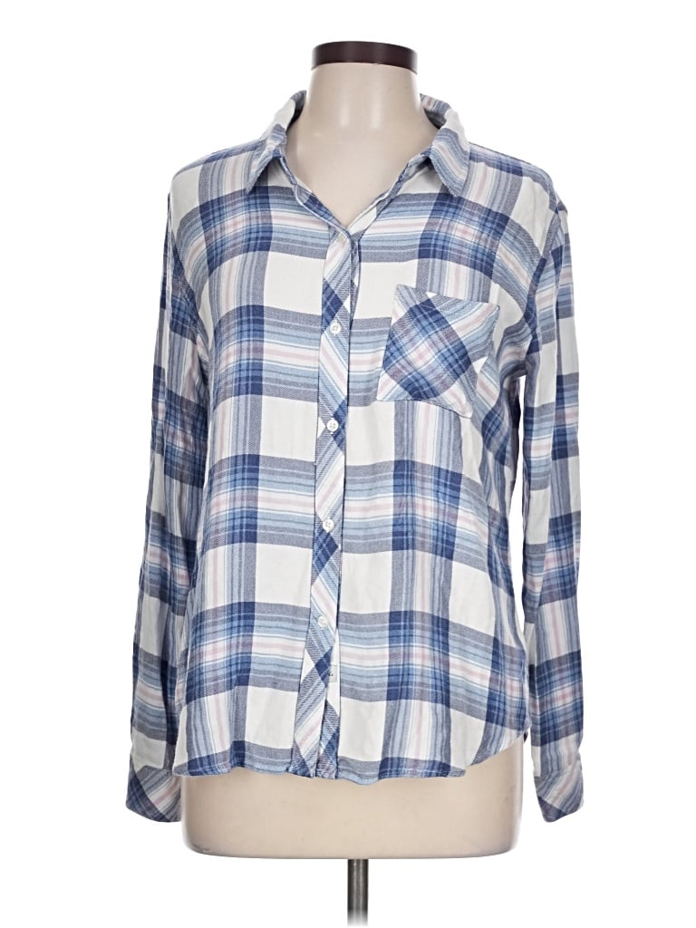 Pre-owned Rails Long Sleeve Button Down Shirt In Blue