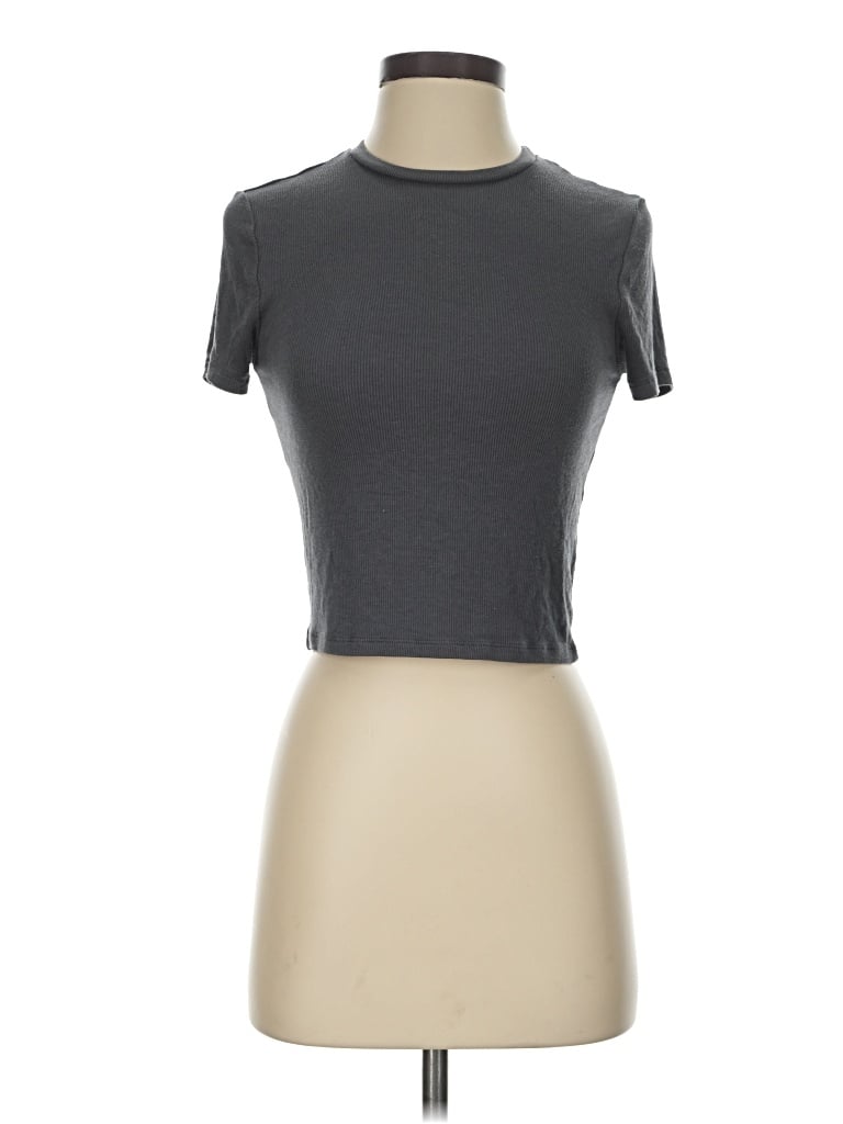 Pre-owned Parade Short Sleeve Turtleneck In Gray