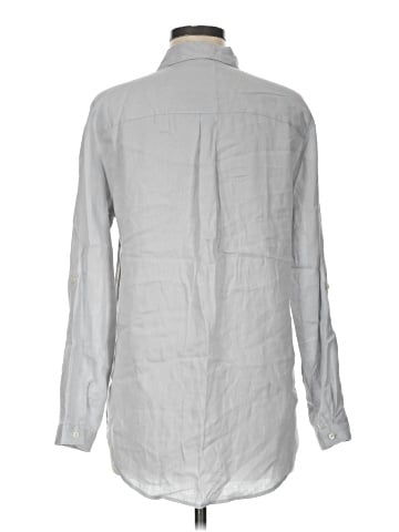 Pure Navy Long Sleeve Button-Down Shirt (view 2)