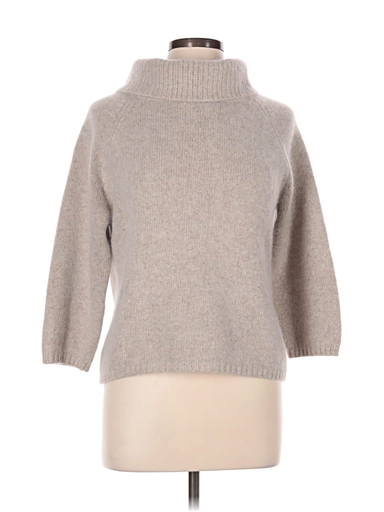 Pre-owned Rafaella Turtleneck Sweater In Tan