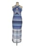 Guess 100% Polyester Graphic Blue Cocktail Dress Size 14 - photo 1