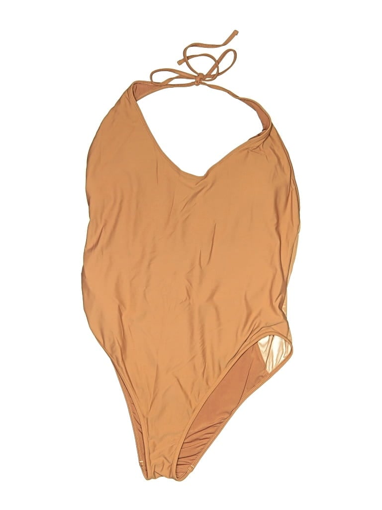 Pre-owned Aerie Bodysuit In Tan
