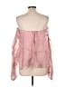 Milly 100% Silk Pink 3/4 Sleeve Silk Top Size 12 - photo 2