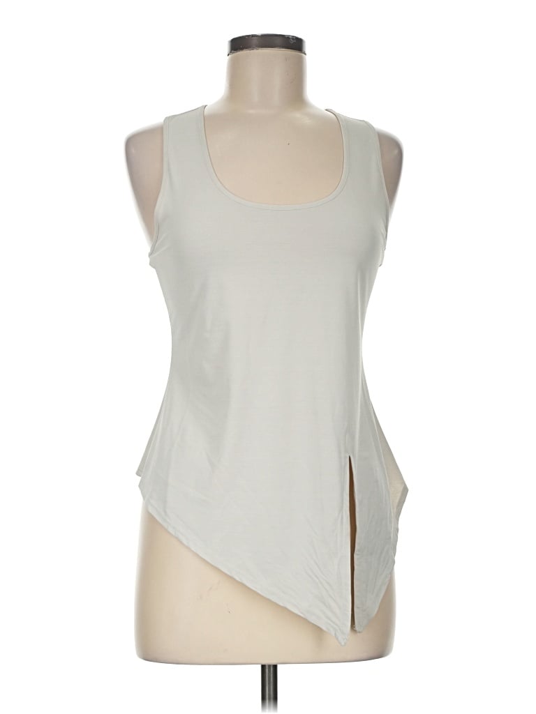 Pre-owned Zyia Active Tank Top Ivory Halter Neckline Tops