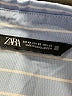 Zara Stripes Blue Long Sleeve Button-Down Shirt Size XS - photo 7
