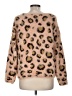 Hem & Thread Animal Print Brown Pullover Sweater Size M - photo 2