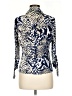 Cache Animal Print Blue Long Sleeve Blouse Size M - photo 2