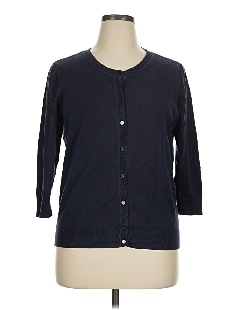 Pre-owned Talbots Outlet Cardigan Sweater In Blue
