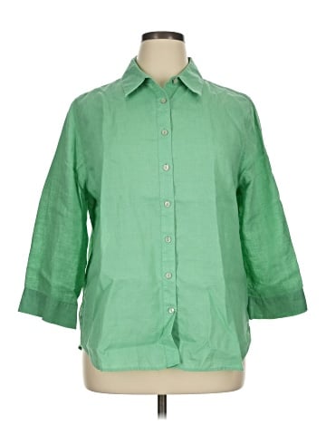 Chico's 3/4 Sleeve Button-Down Shirt (view 1)