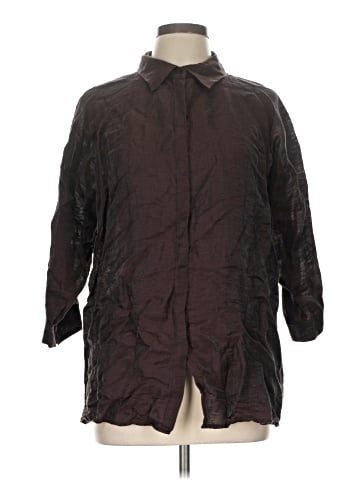 Peter Nygard 3/4 Sleeve Button-Down Shirt (view 1)