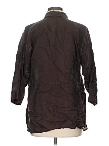 Peter Nygard 3/4 Sleeve Button-Down Shirt (view 2)