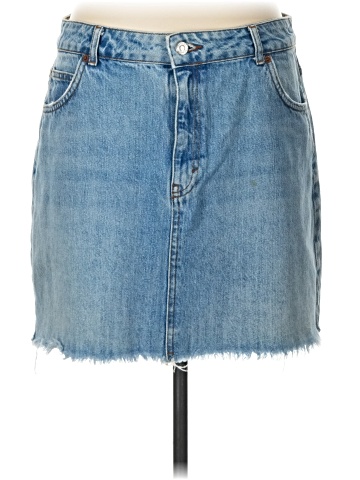 Moto Denim Skirt (view 1)