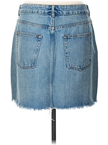 Moto Denim Skirt (view 2)