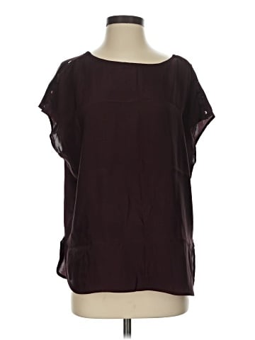 Vince. Short Sleeve Silk Top (view 1)