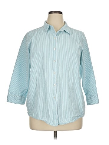 L.L.Bean 3/4 Sleeve Button-Down Shirt (view 1)