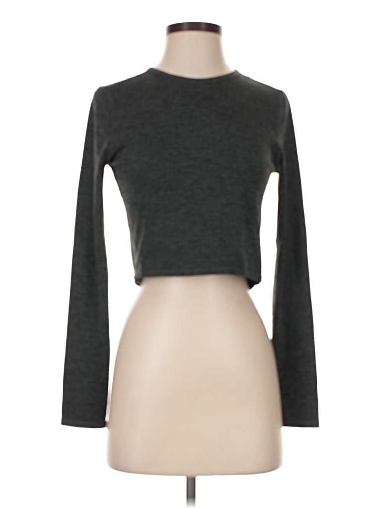 Pre-owned Girlfriend Collective Long Sleeve Turtleneck In Gray
